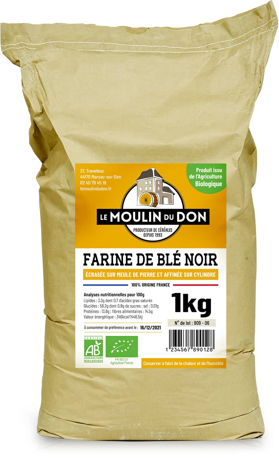 Farine de blé noir bio - Le Moulin du Don